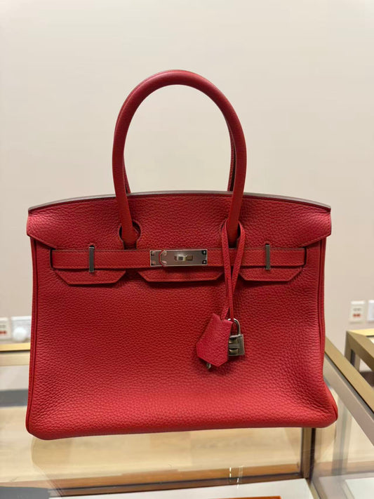 Hermes Birkin 30 Rouge Pivoine